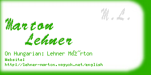 marton lehner business card